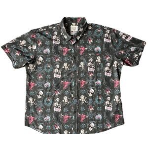 RSVLTS x WWE Mens Shirt The Rock Kunuflex Sz 3XL Short Sleeve All Over Print